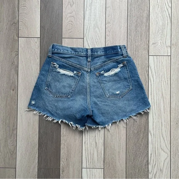 Abercrombie & Fitch Denim Distressed Women's Shorts - Picture 3 of 5